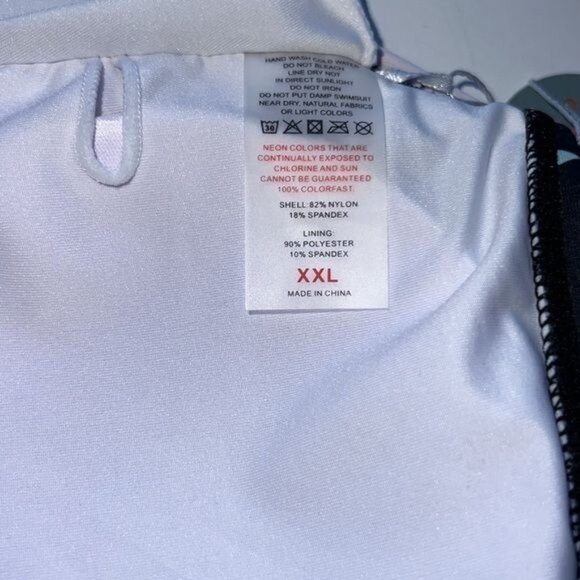 Smismivo Womens One-Piece Swimsuit Floral Print Halter Neck XXL Black & Red Nylo - Picture 5 of 11